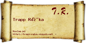 Trapp Réka névjegykártya