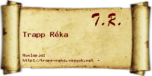 Trapp Réka névjegykártya